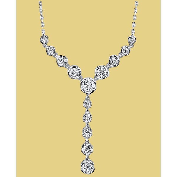 Diamond Lariat Necklace (1 ct t.w) in 14k Gold or White Gold