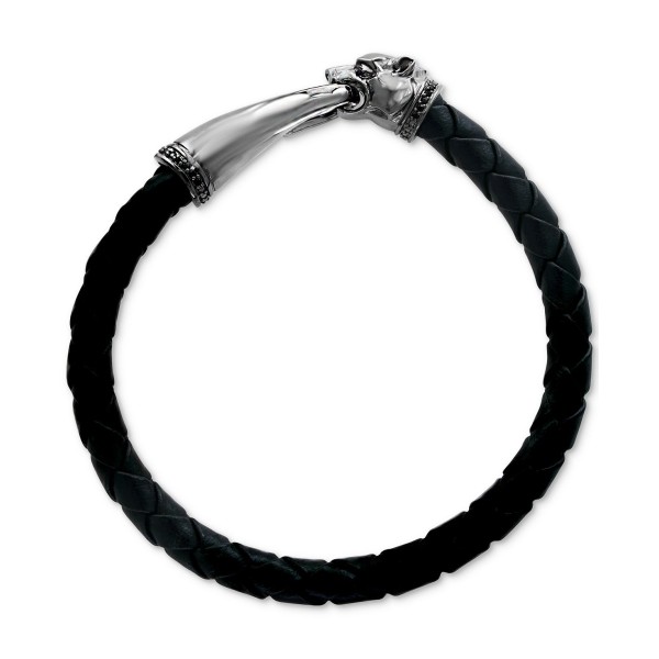 Men's Leather Panther Bracelet