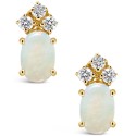 Diamond (1/8 ct) Stud Earrings in 14K Yellow Gold or 14K White Gold