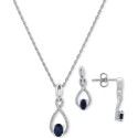 2-Pc. Diamond (1/20 ct) Pendant Necklace & Matching Drop Earrings