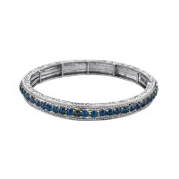 Silver-Tone Sapphire...