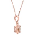 Diamond (1/8 ct) Pendant Necklace in 14k Rose Gold, 16