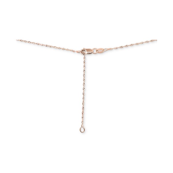 Diamond (1/8 ct) Pendant Necklace in 14k Rose Gold, 16