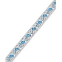 Blue and White Topaz Tennis Bracelet