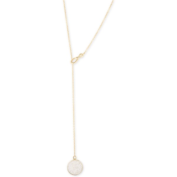 Diamond Pavé Lariat Necklace (1/5 ct) in 10k Gold