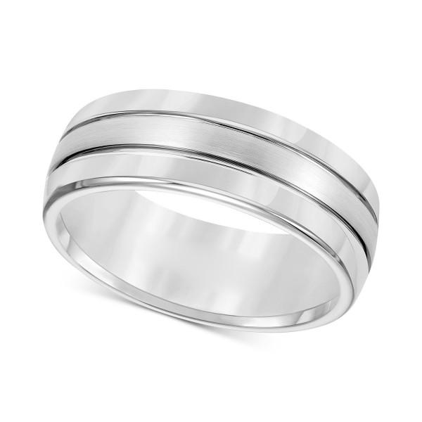 Men's Tungsten Carbide Ring, Comfort Fit Wedding Band (8mm)