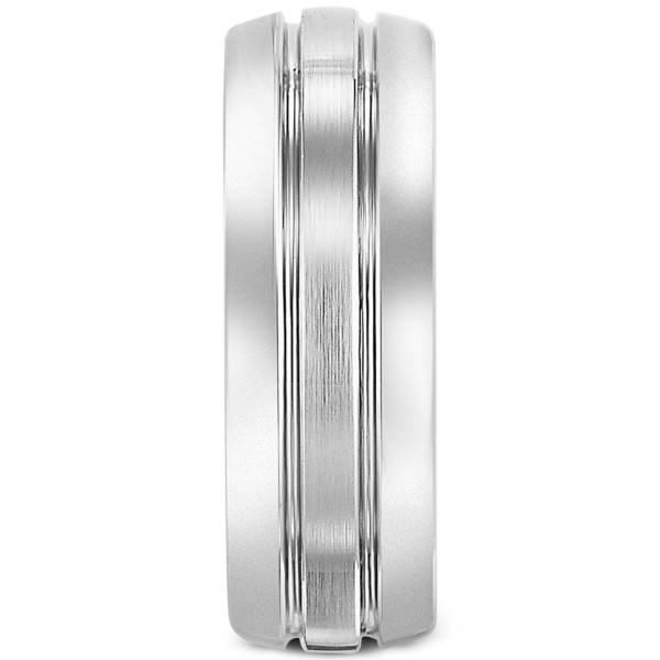 Men's Tungsten Carbide Ring, Comfort Fit Wedding Band (8mm)