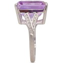 Pink Amethyst (7-1/4 ct) & White Topaz (3/8 ct) Statement Ring