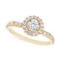 Diamond Halo Ring (1/2 ct) in 14k Gold