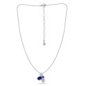 Simulated Blue Sapphire and Cubic Zirconia Bee Pendant