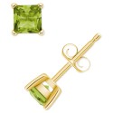 Peridot Square Stud Earrings (3/4 ct) in 14k Gold