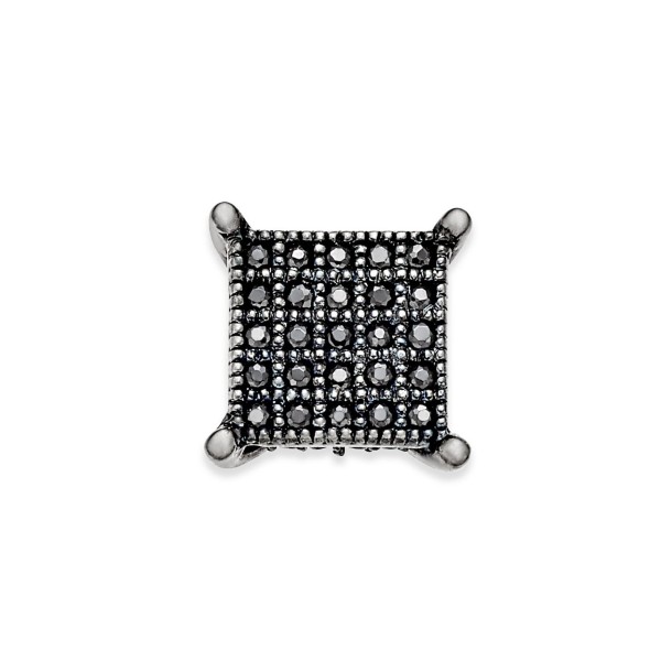 Men's Diamond Square Cluster Stud Earrings (1/4 ct)