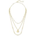 14k Gold-Plated Crystal & Medallion Charm Layered Necklace, 16