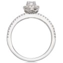 Diamond Halo Engagement Ring (1/2 ct t.w) in 14k White Gold