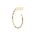 Bar Hoop Earrings Set in 14k Gold