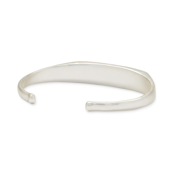 Silver-Tone Pavé & Flower Cuff Bracelet