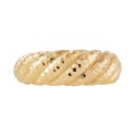 Textured Croissant Statement Ring in 10k Gold