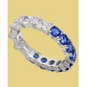 Colored & White Cubic Zirconia Stacking Band