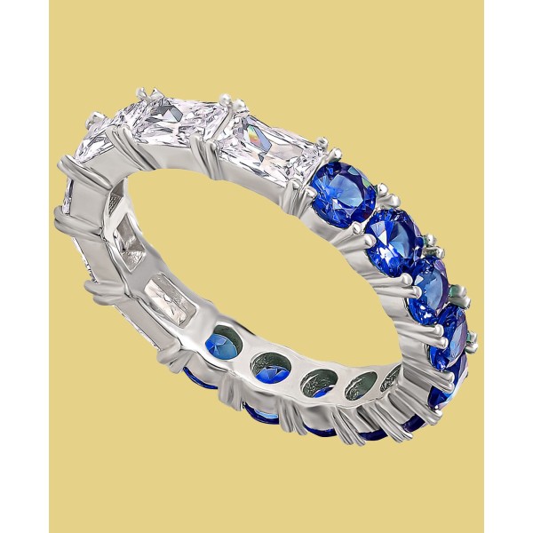 Colored & White Cubic Zirconia Stacking Band