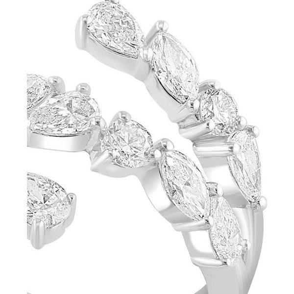 Diamond Triple-Row Ring (1-3/8 ct) in 14k White Gold