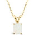 Opal (3/4 ctt.w ) Pendant Necklace in 14K White Gold or 14K Yellow Gold