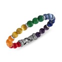 Multi-Stone Rainbow Beaded Bracelet