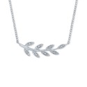 Diamond Accent Leaf Pendant Necklace, 16