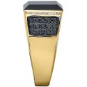 Men's Black Onyx & Diamond (5/8 ct) Ring in 14k Gold