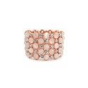 Holiday Fashion Wide Cuff Pink Rose Gold Plated