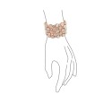 Holiday Fashion Wide Cuff Pink Rose Gold Plated