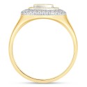 Men's Diamond Concentric Cluster Ring (1 ct) in 10k Gold