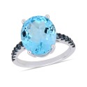 Blue Topaz (10-1/2 ctt.w.) Ring