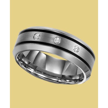 Tungsten Ring, Diamo...