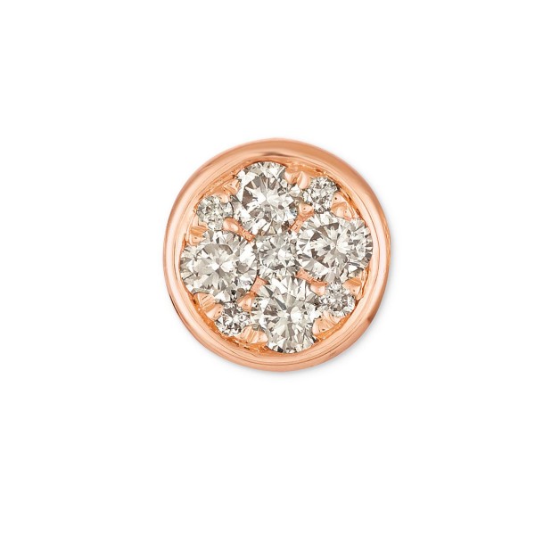 Diamond Cluster Stud Earrings (1/2 ct) in 14k Rose Gold