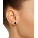 Sapphire (1-7/8 ct) & Diamond Accent Stud Earrings in 14k White Gold