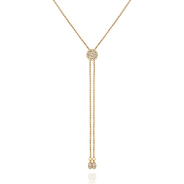 Gold-Tone Pave Slide...