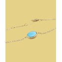 Turquoise Chain Bracelet in 14k Yellow Gold