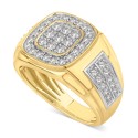 Men's Diamond Cluster Ring (1 ct) in 10k Gold