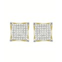 Men's Diamond (1/4 ctt.w.) Square Earring Set in 10k Yellow Gold