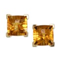 Citrine (4-1/5 ct) Stud Earrings in 14k Gold