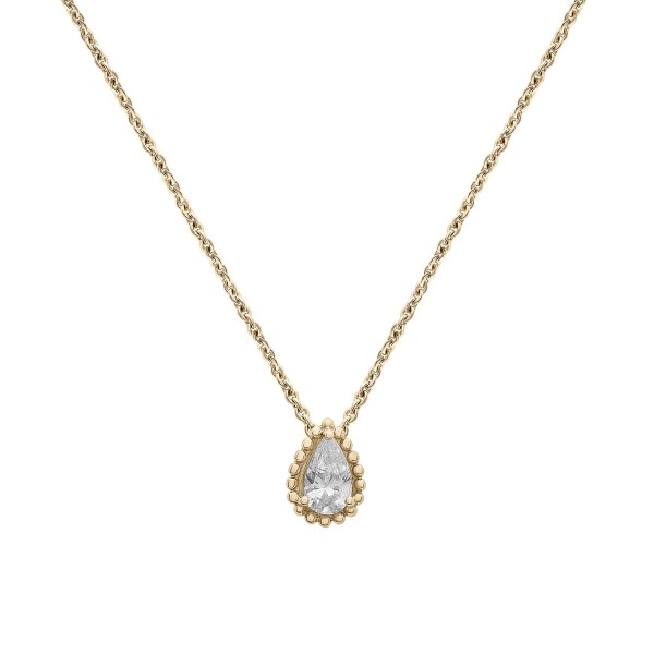 Diamond Pear Solitaire Pendant Necklace (1/4 ct) in 14k Gold, 16