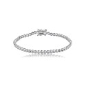 Cubic Zirconia Round Bezel 3mm set Plating Options Bracelet