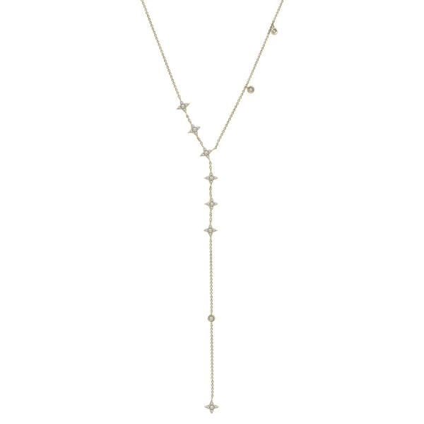 Diamond Lariat Choker Necklace (1/4 ct) in 10k Gold, 14