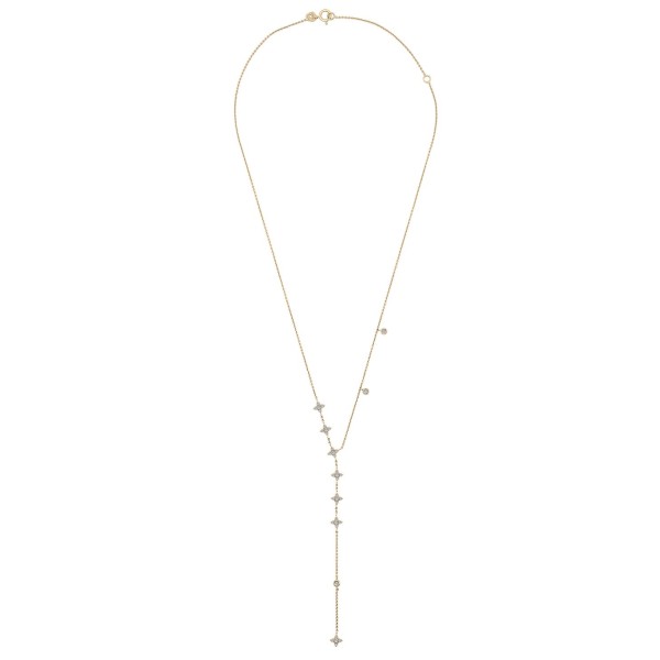 Diamond Lariat Choker Necklace (1/4 ct) in 10k Gold, 14