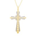 Diamond Accent Cross Pendant 18