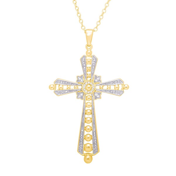 Diamond Accent Cross Pendant 18