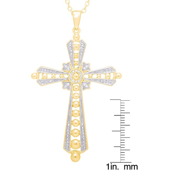 Diamond Accent Cross Pendant 18