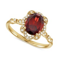 Garnet (2-1/4 ct) & ...