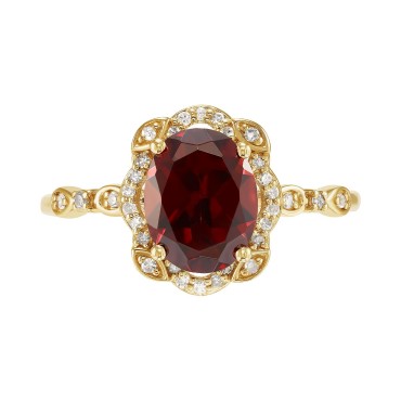 Garnet (2-1/4 ct) & ...