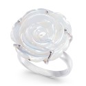 Mother of Pearl Rose Statement Ring